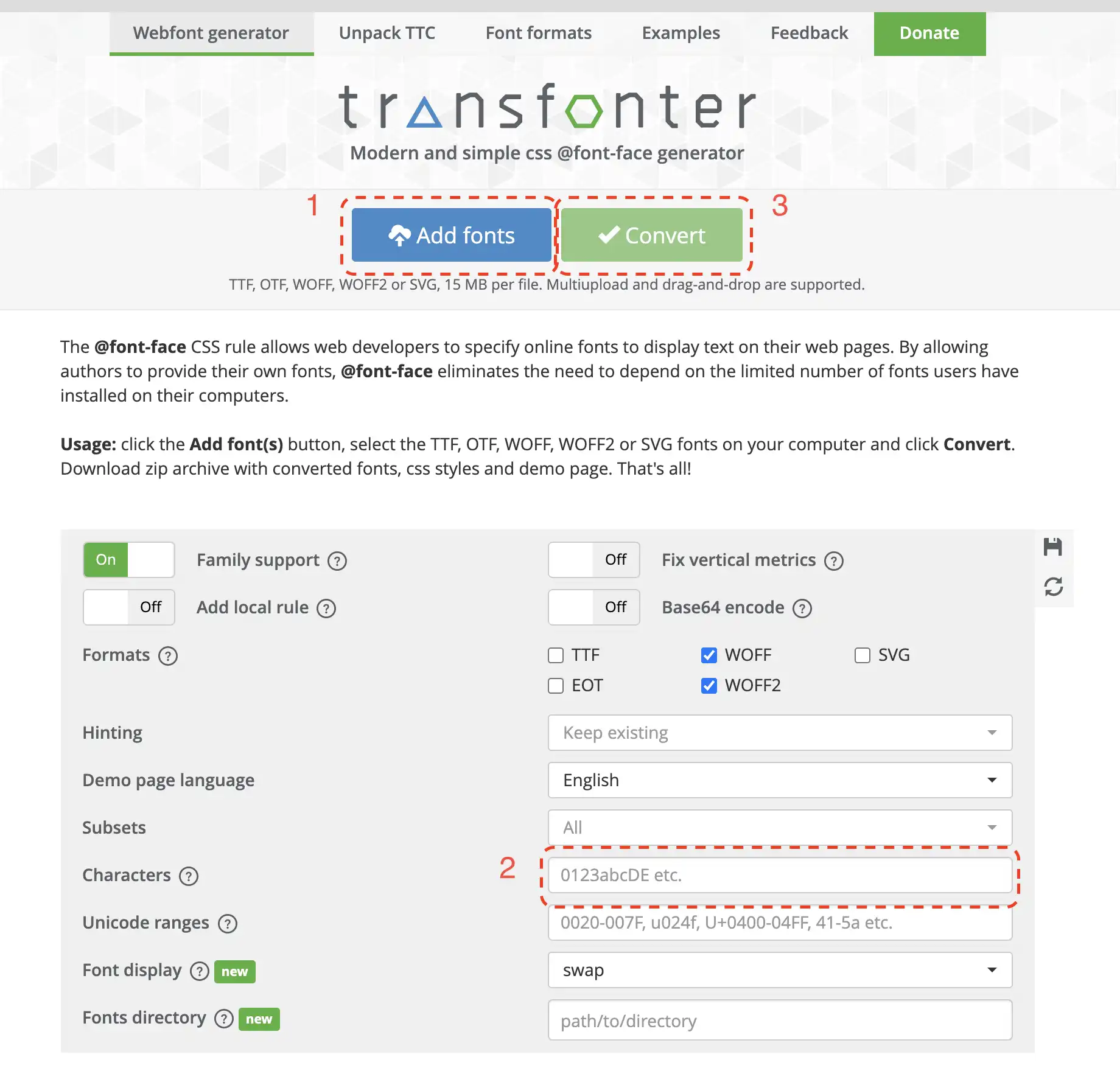 font diet