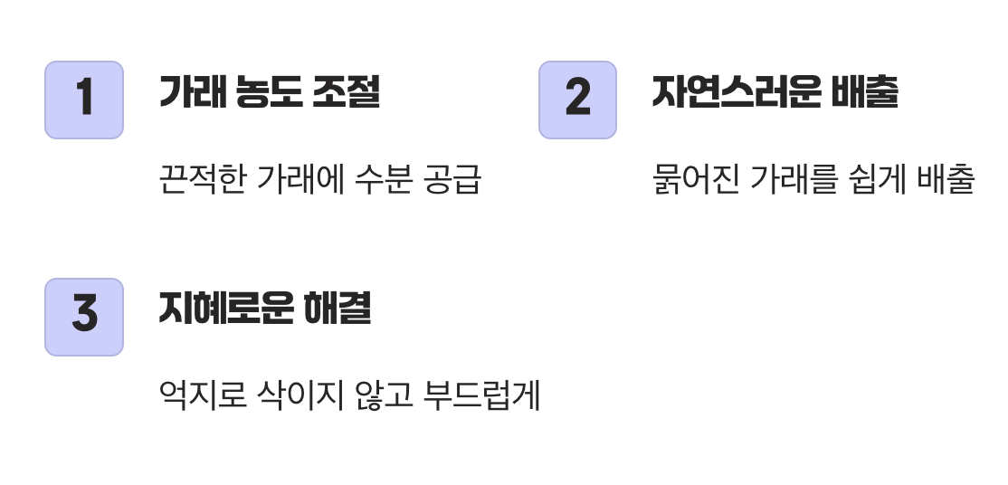 딱딱하게 굳은 가래를 부드럽게