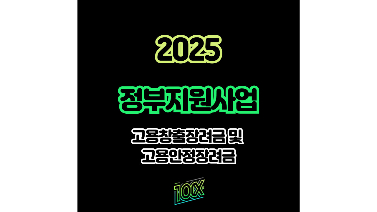 2025 고용창출장려금, 고용안정장려금 사업 지원