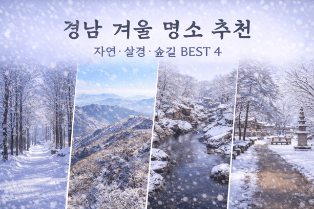경남 겨울 여행 명소 추천, 자연&middot;설경&middot;숲길 BEST 4