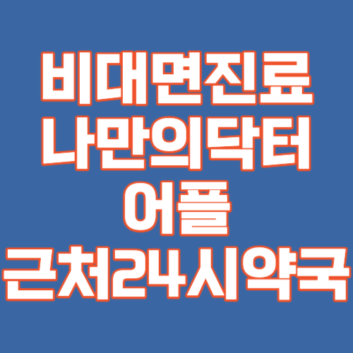 비대면진료앱 어플 동네병원 이용방법 및 근처약국 24시