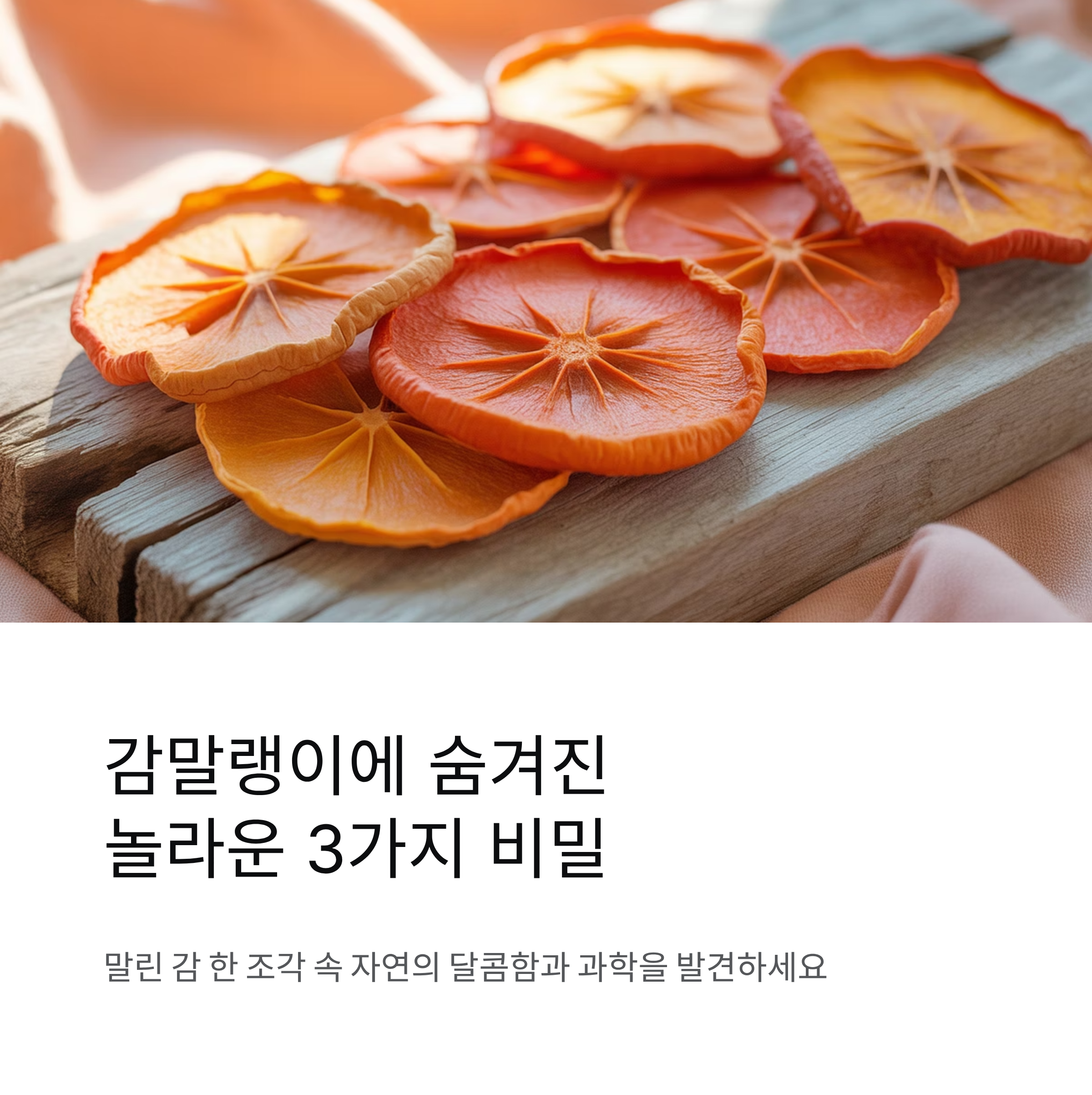 감말랭이에 숨겨진 놀라운 3가지 비밀