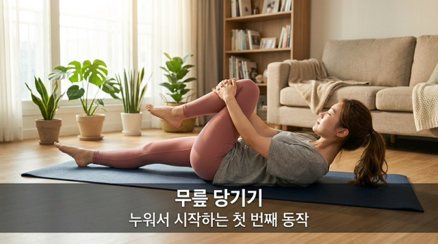 허리 협착증 무릎 당기기 운동
