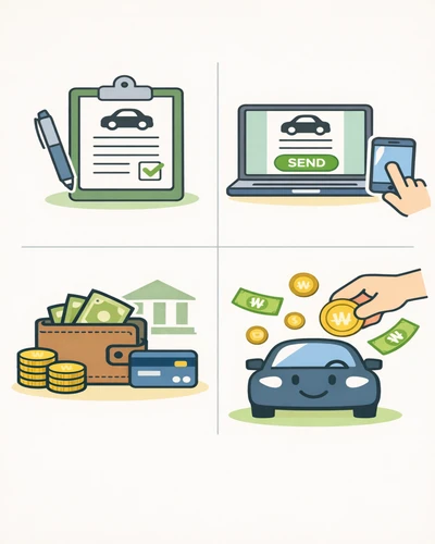 자동차 환급금 흐름 표현