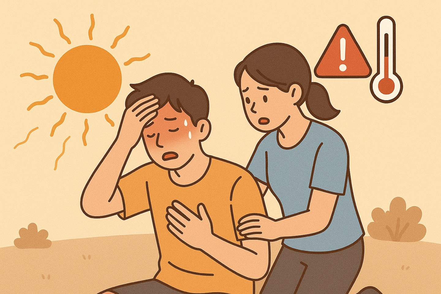 폭염주의보 속 온열질환 관련 사진