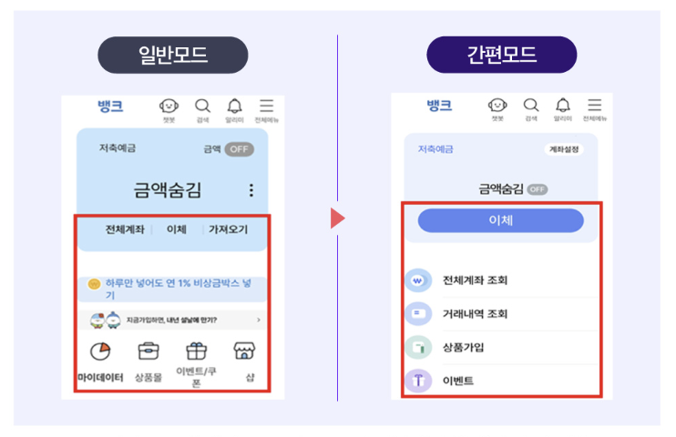 금융앱 고령자모드