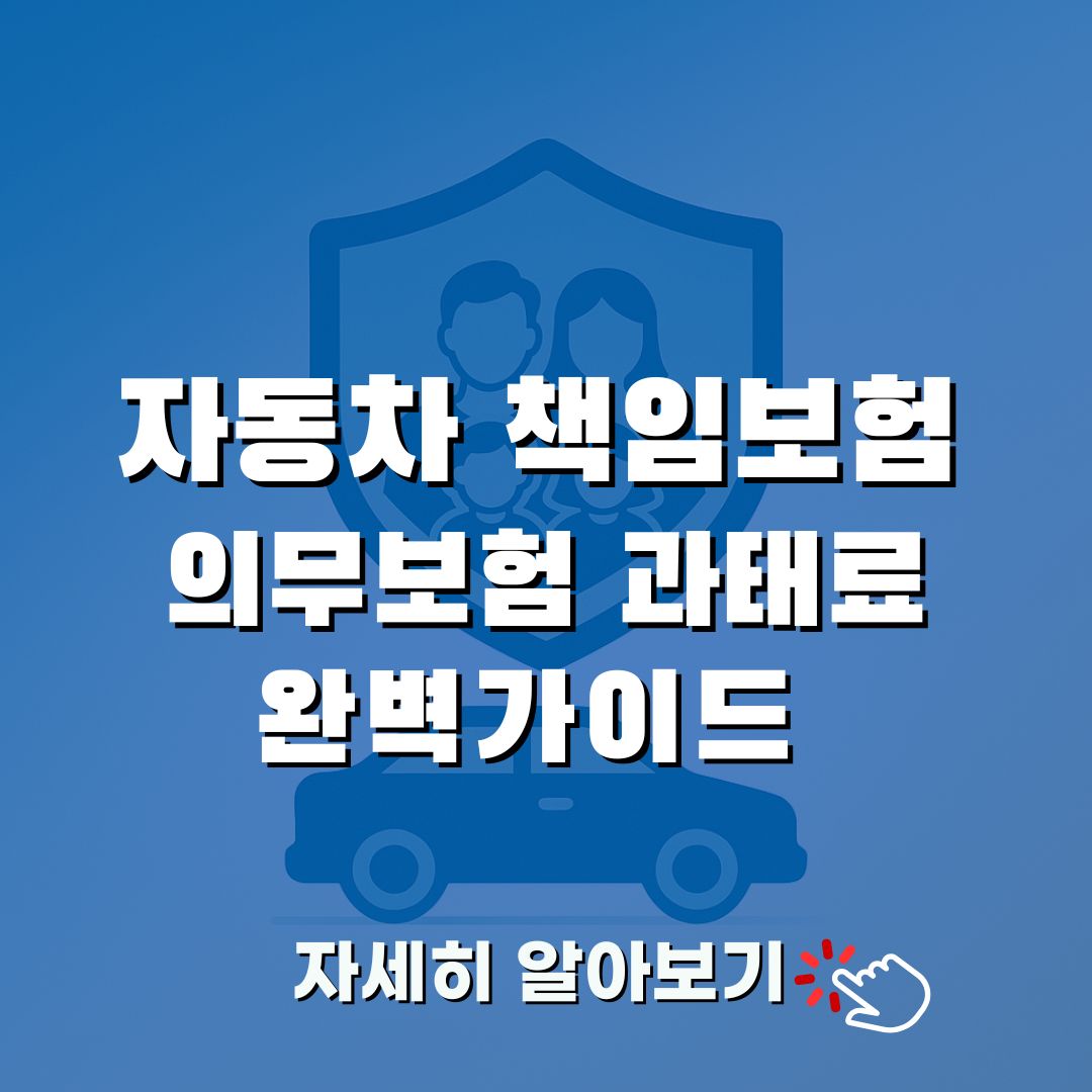 자동차 책임보험|과태료 피하는 의무가입 꿀팁 총정리