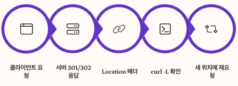 curl 리디렉션 옵션 사용법 정리 인포그래픽 이미지