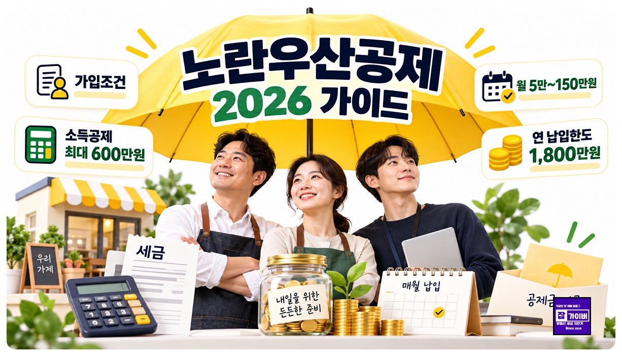 노란우산공제 가입조건 소득공제 월 납입한도와 공제금 지급을 한눈에 정리한 대표이미지