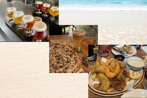 맥주 샘플러와 맛있는 안주