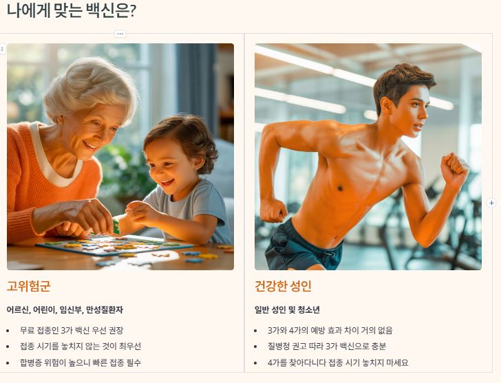 권장 백신
