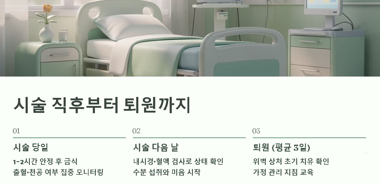 위선종 수술후 회복시간
