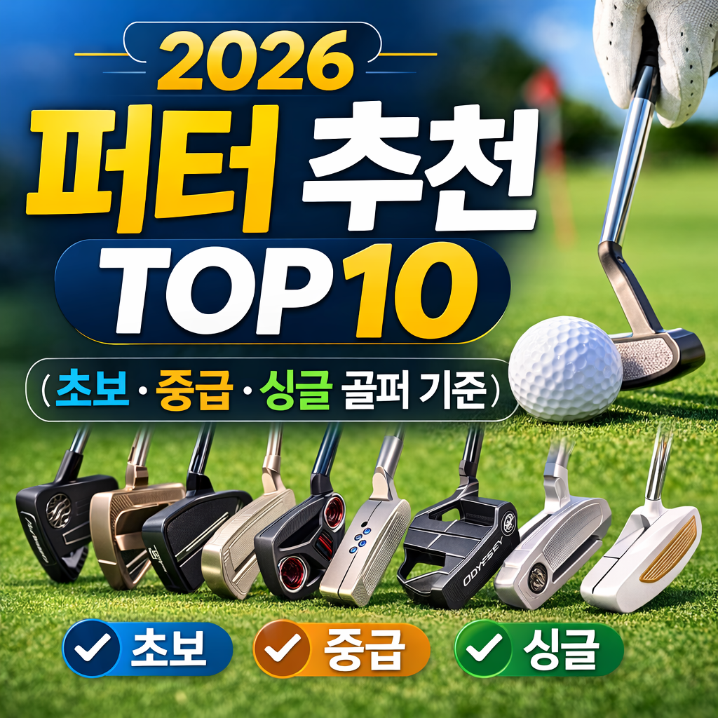 2026 퍼터 추천 TOP10 (초보&middot;중급&middot;싱글 골퍼 기준)