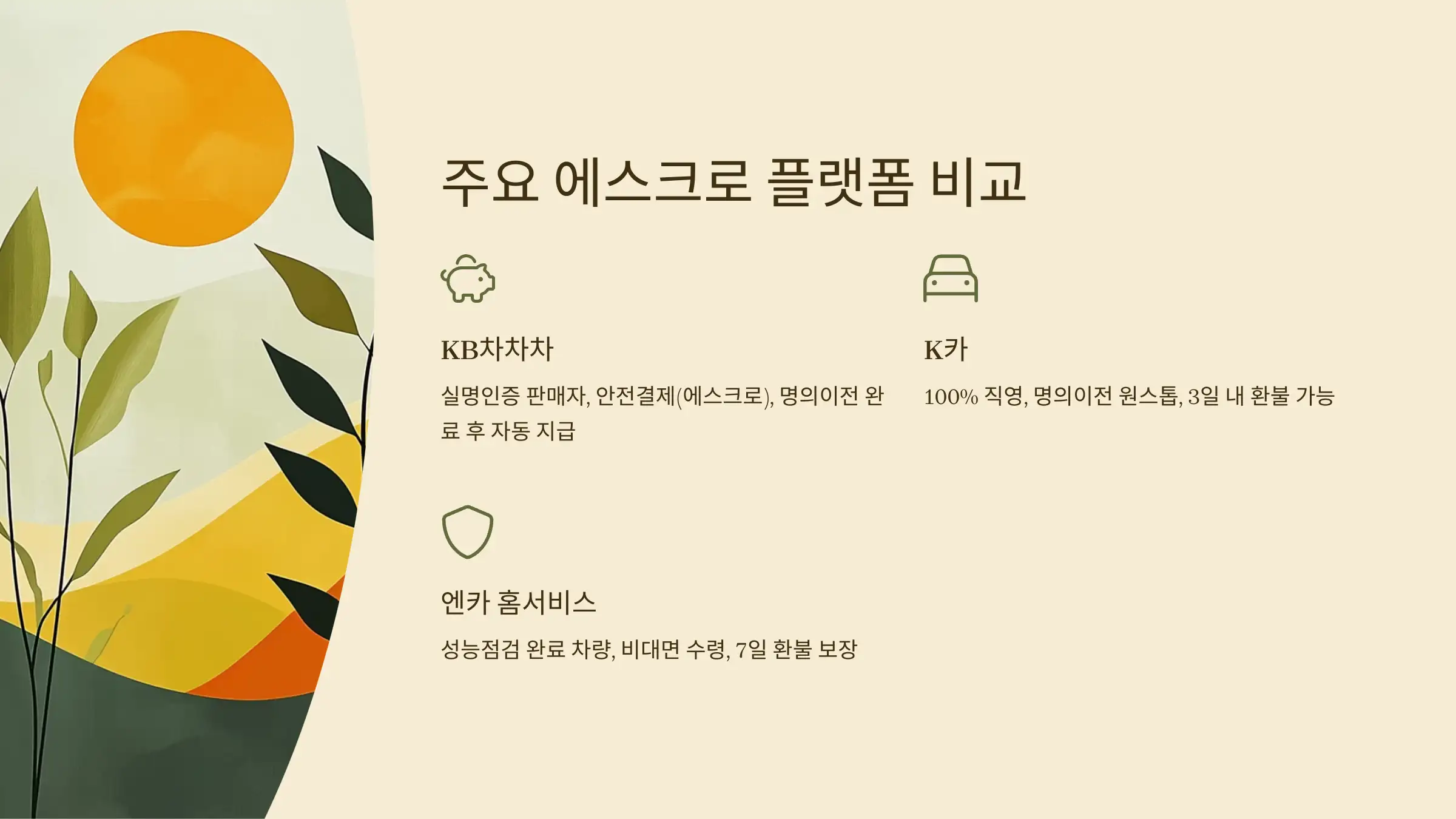 에스크로+명의이전 동시 가능 플랫폼은 어디?