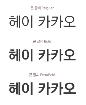 카카오 큰 글씨