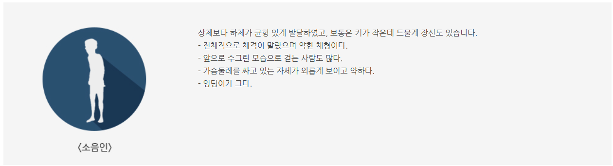 소음인의 특징 이미지