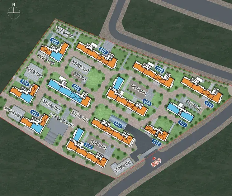 고양창릉 S6블록 단지 배치도