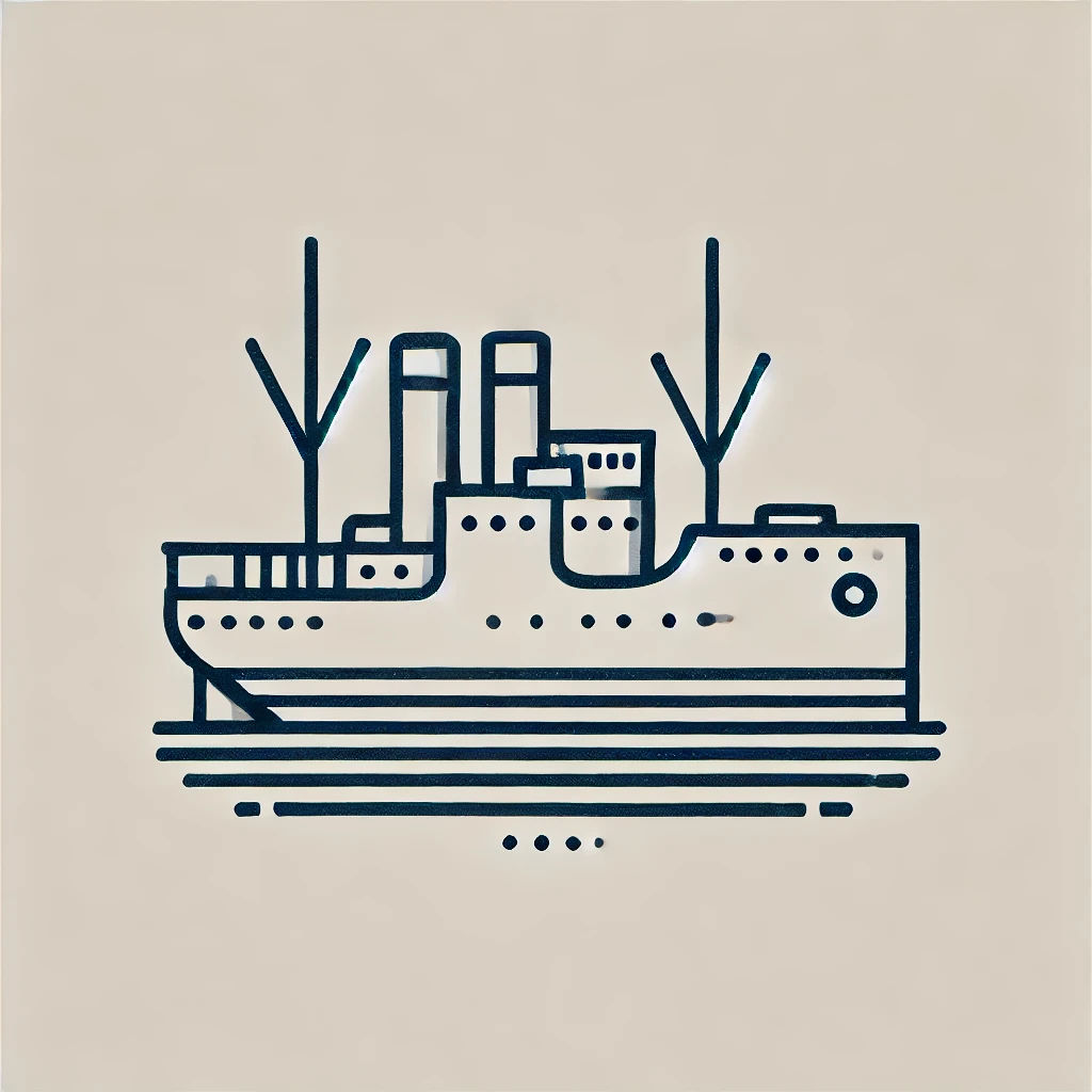 선박 도면을 상징하는 그림