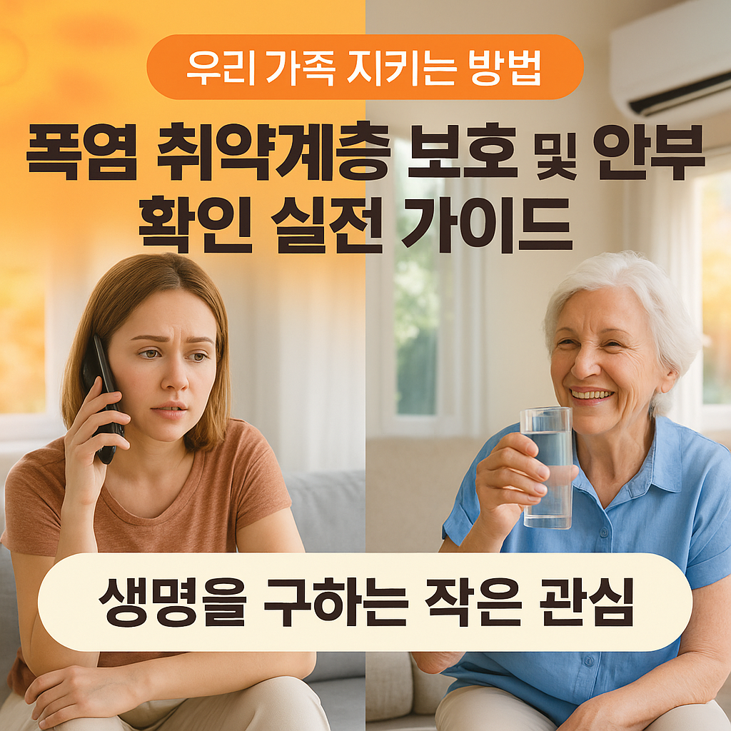 [2편] 폭염 취약계층 보호 및 안부 확인 실전 가이드