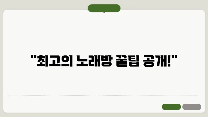 노래방에서의 즐거움