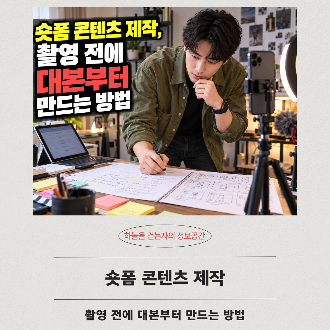 숏폼 콘텐츠 제작, 촬영 전에 대본부터 만드는 방법