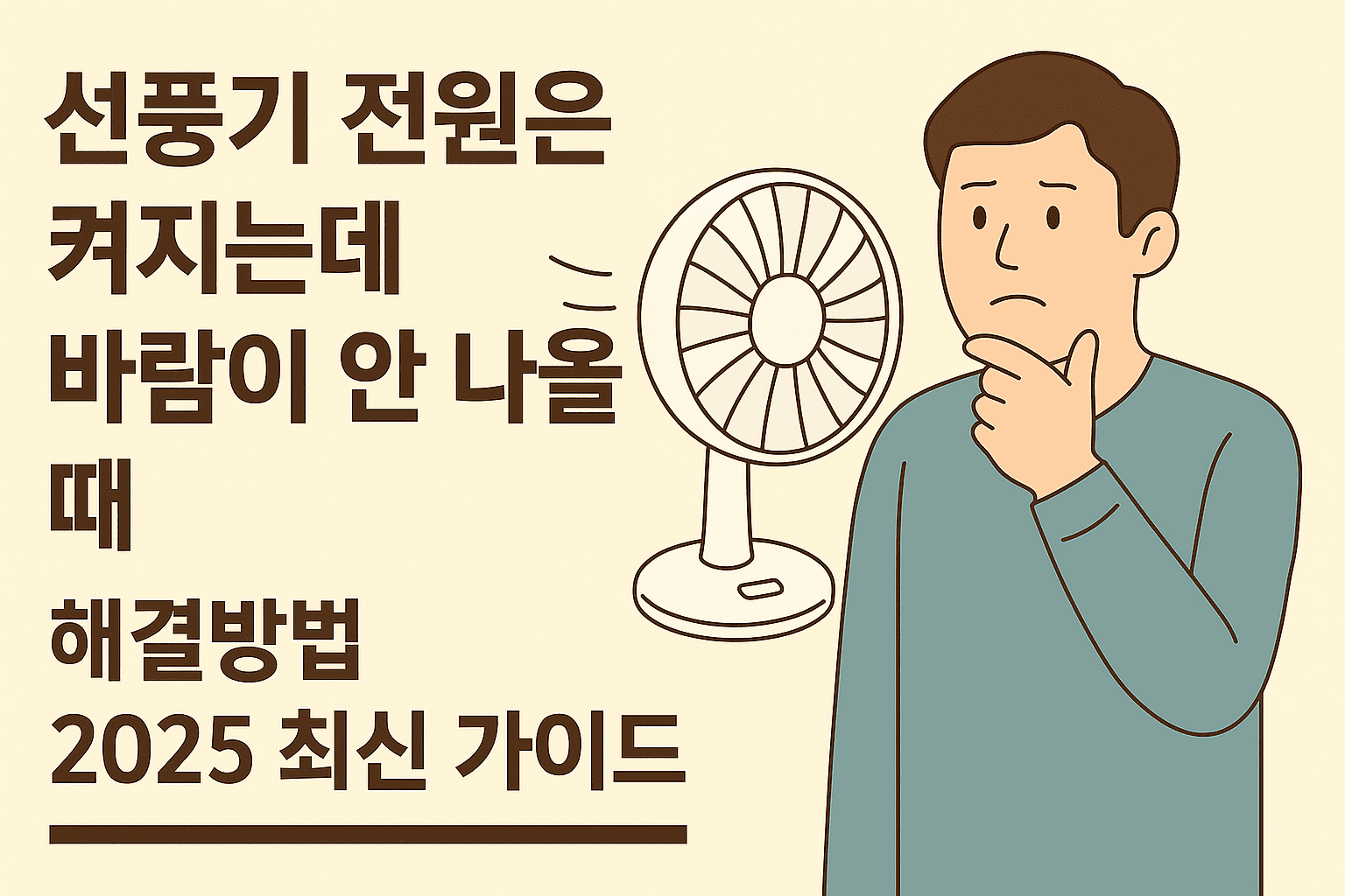 선풍기 전원은 켜지는데 바람이 안 나올 때 해결방법 ❘ 2025 최신 가이드