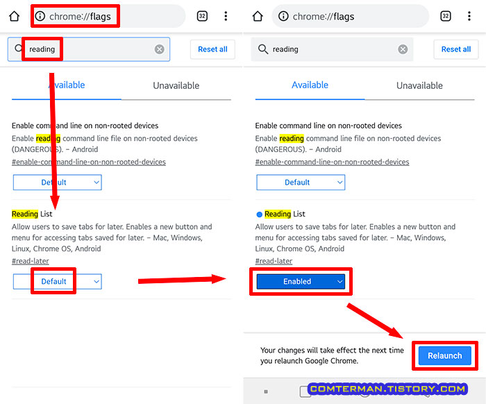 chrome flags reading list