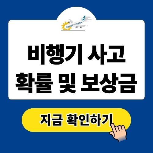 비행기 사고 추락 확률 및 보상금