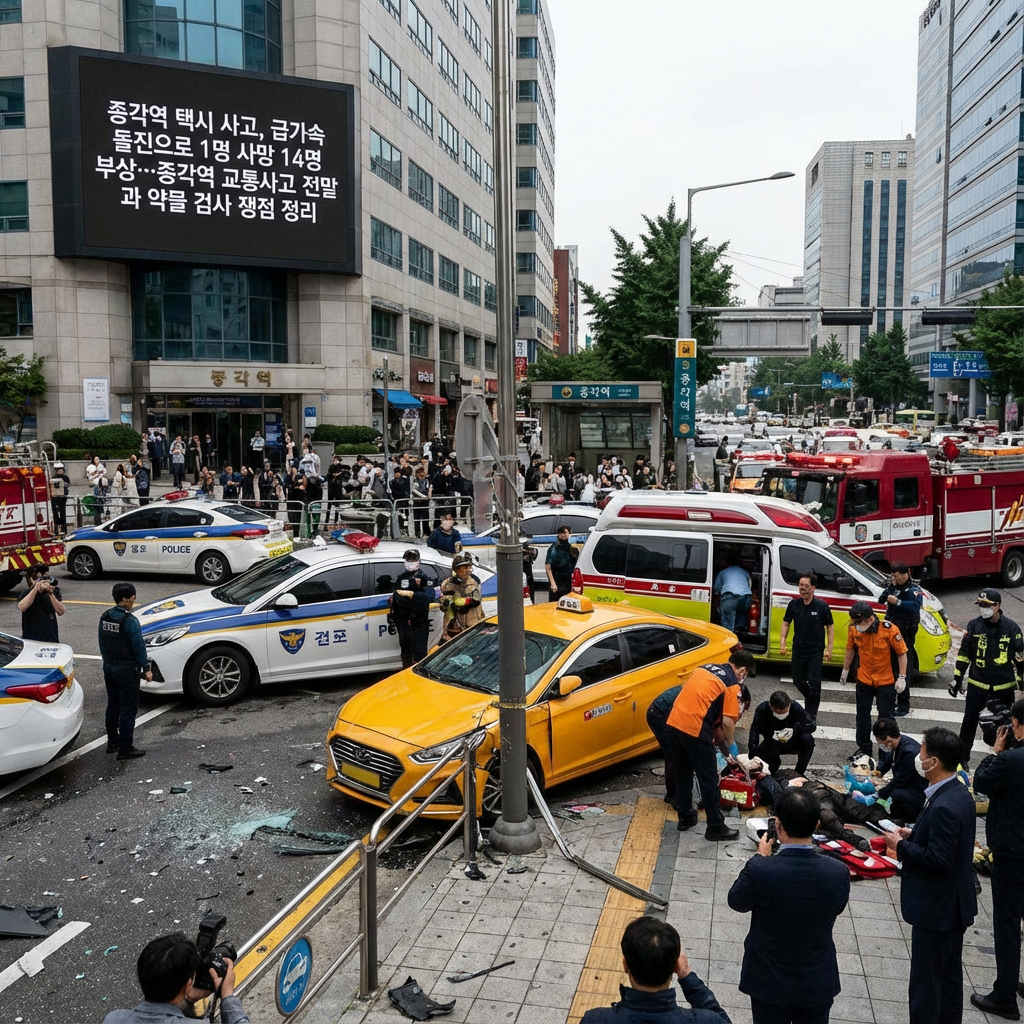 종각역 택시 사고, 급가속 돌진으로 1명 사망 14명 부상&hellip;종각역 교통사고 전말과 약물 검사 쟁점 정리 관련 사진