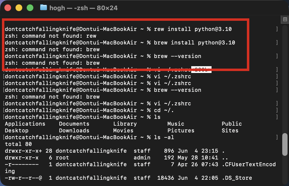 zsh: command not found: brew