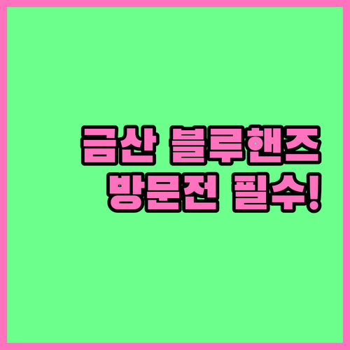 금산 현대차 정비소 블루핸즈 영업시간..