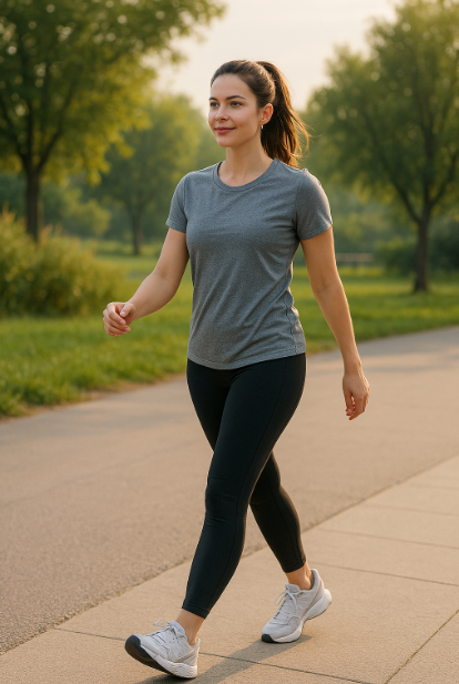 걷는 여자 사진