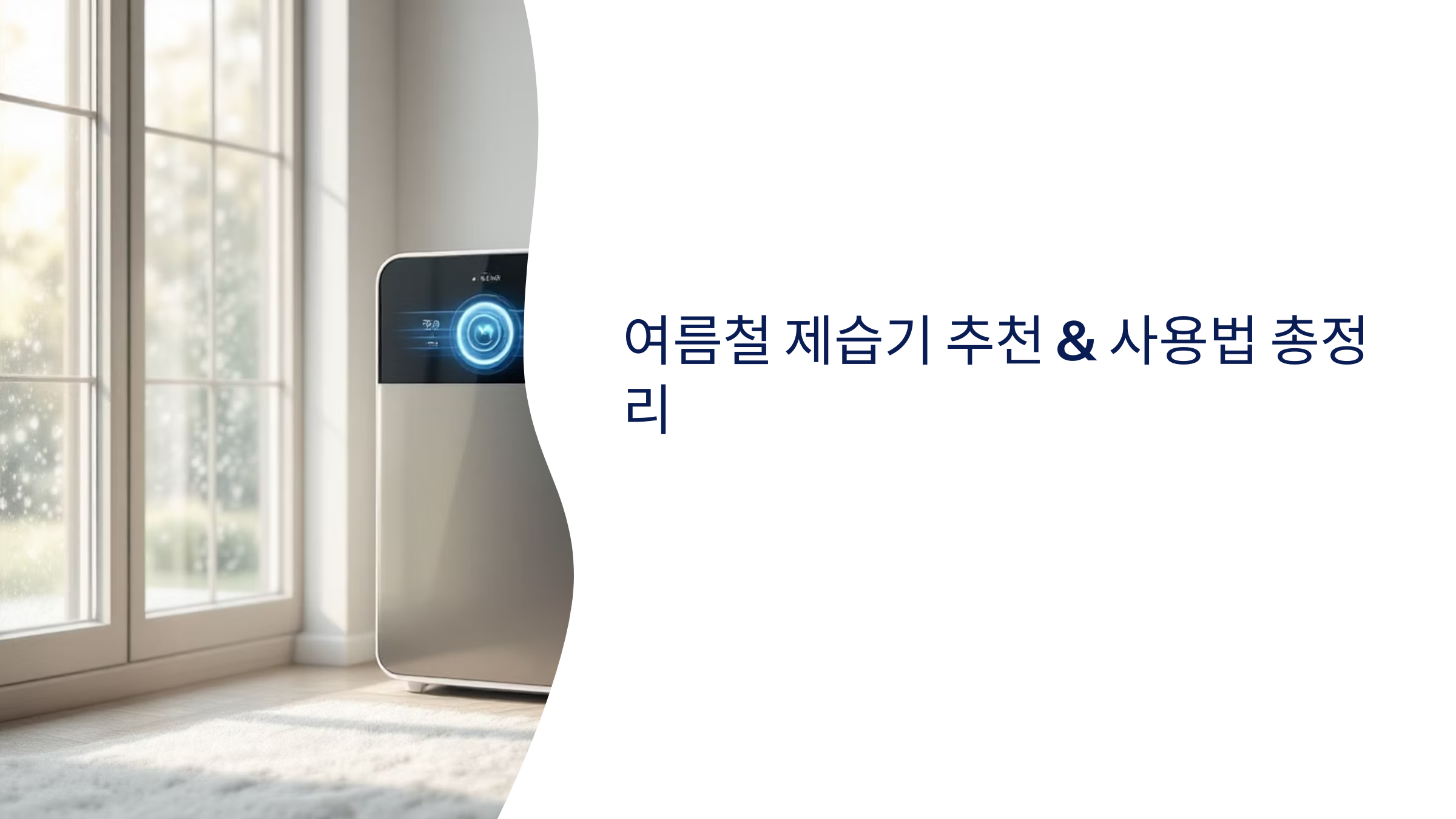 습기 제거로 곰팡이 걱정 끝