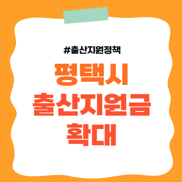 평택시 출산 장려금 신청방법