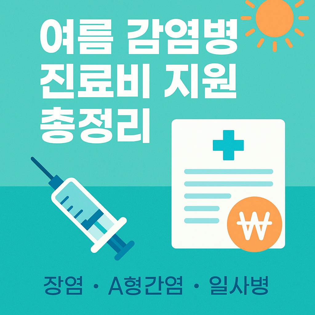 장염, A형간염, 일사병 진료비 - 2025년 건강보험 적용과 지원제도