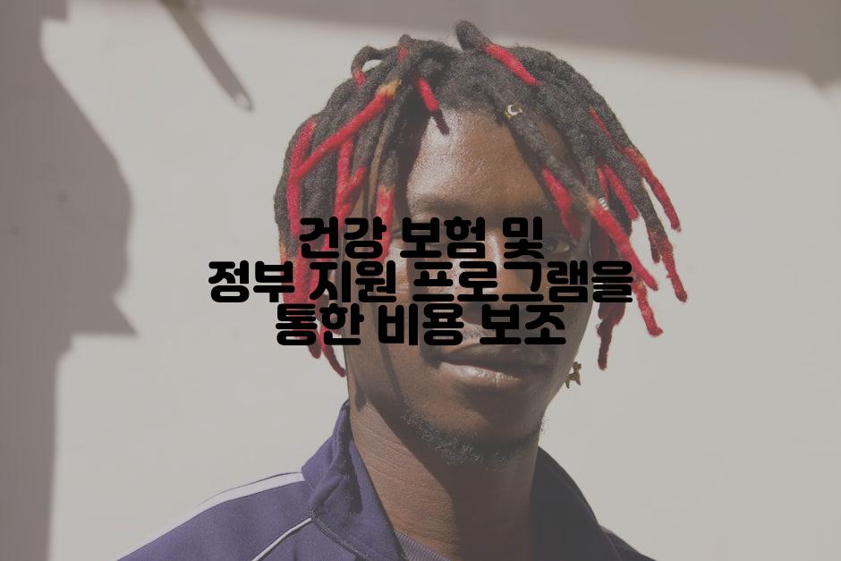 건강 보험 및 정부 지원 프로그램을 통한 비용 보조