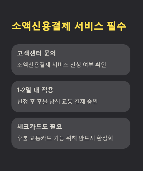 소액신용결제 서비스 필수