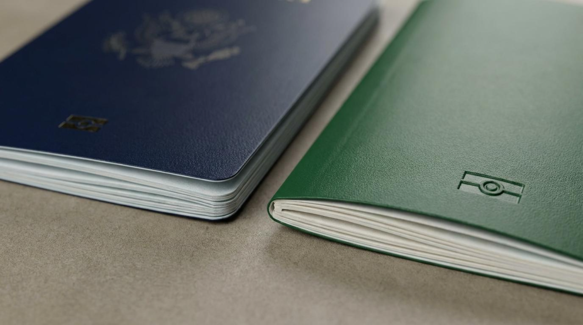 일반 전자여권과 긴급 단수여권의 외관 비교