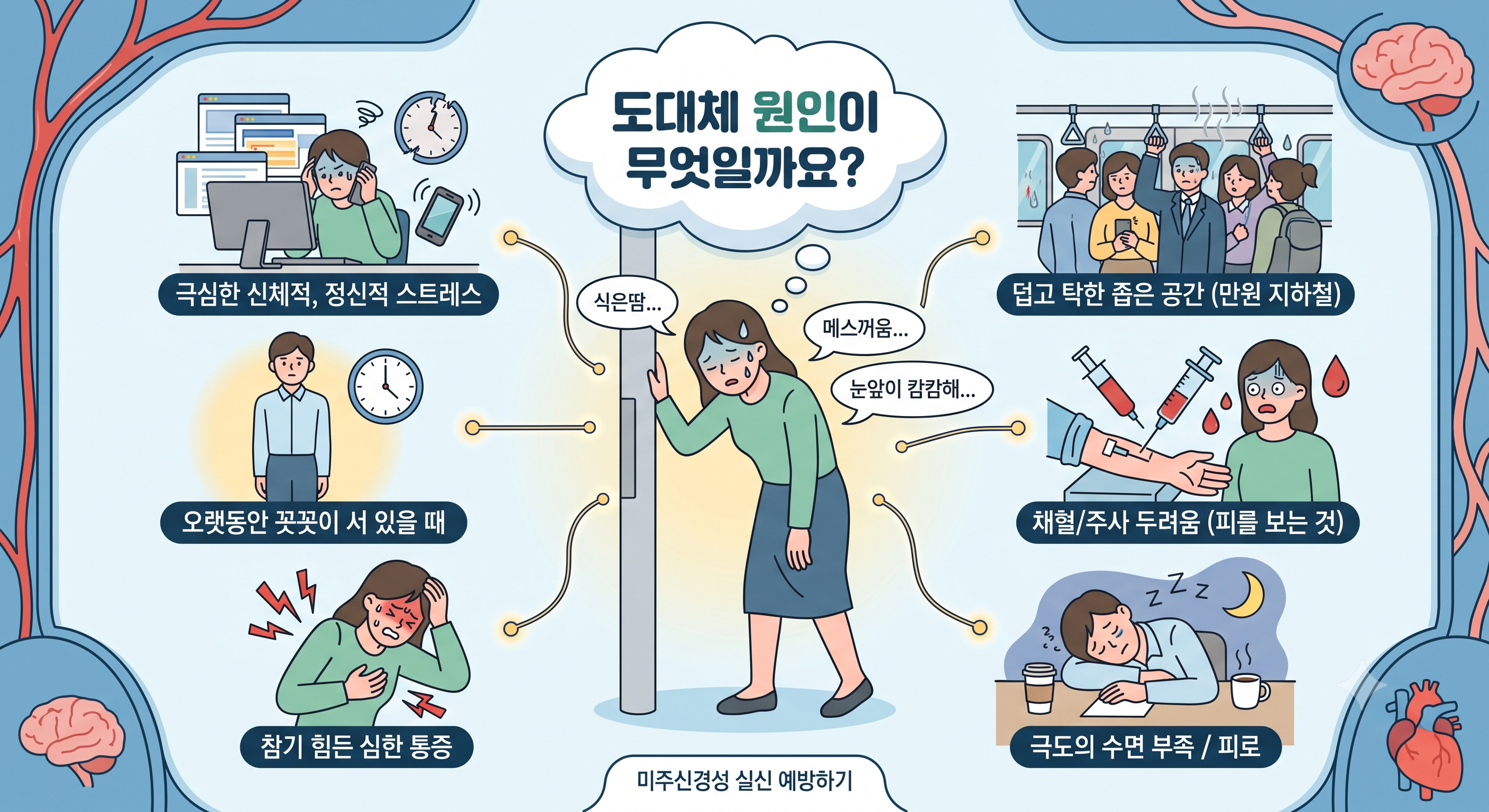 미주신경성 실신의 원인