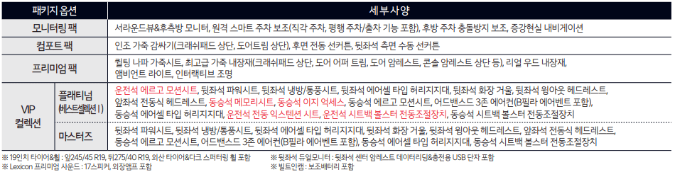 3.3 가솔린 터보 옵션