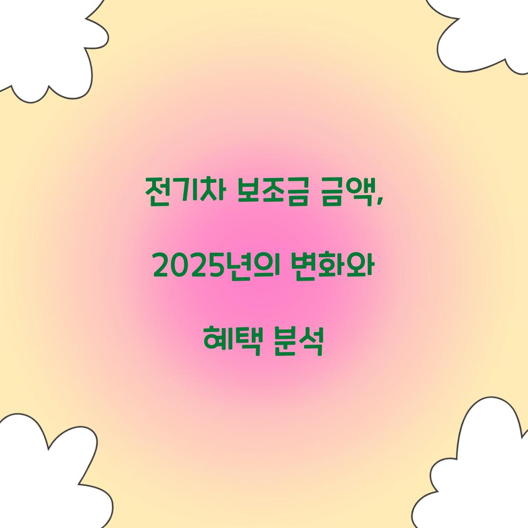전기차 보조금 금액