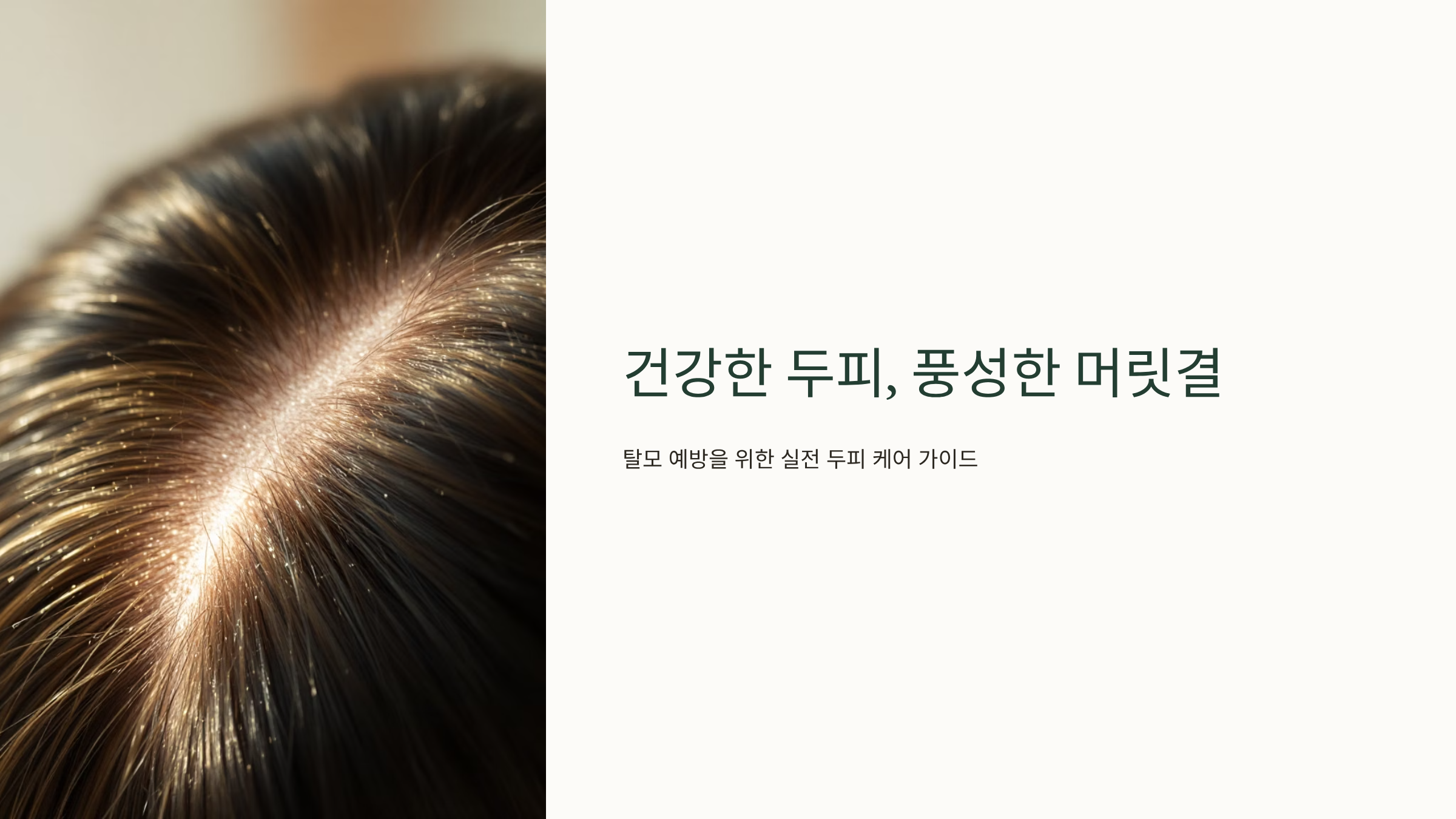탈모 예방 두피 관리 비법