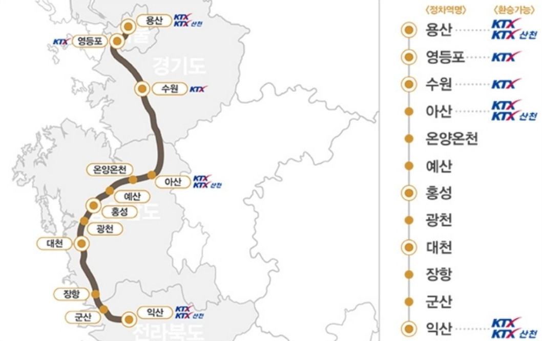 금빛열차 노선도