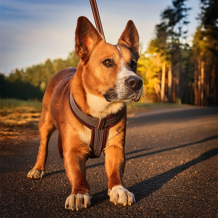 강아지가 목줄을 차고 있는 사진3