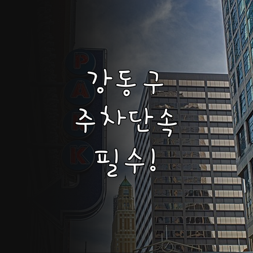 강동구 주정차 단속 알림 서비스 신청..