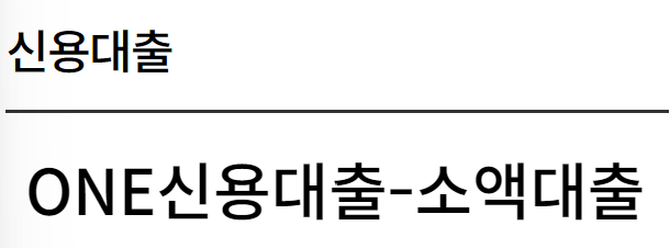 소액대출 500만원