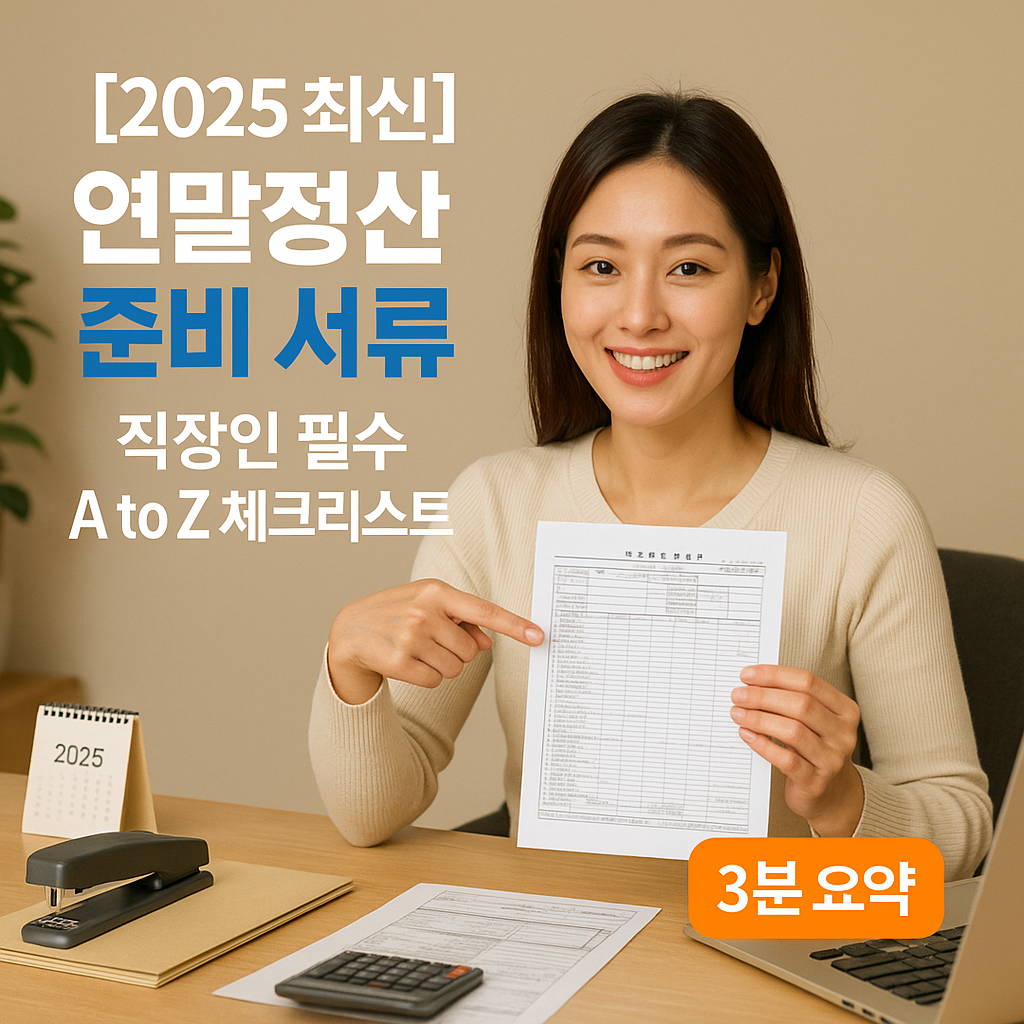 [2025 최신] 연말정산 준비 서류 ｜ 직장인 필수 A to Z 체크리스트