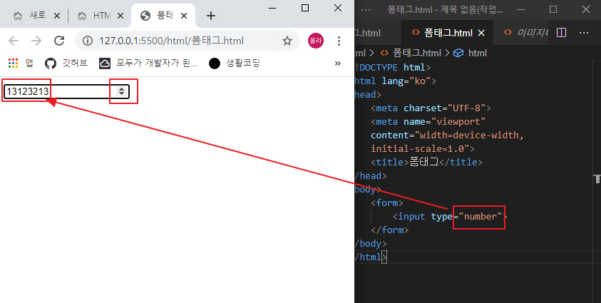 input태그 number타입 설명 이미지