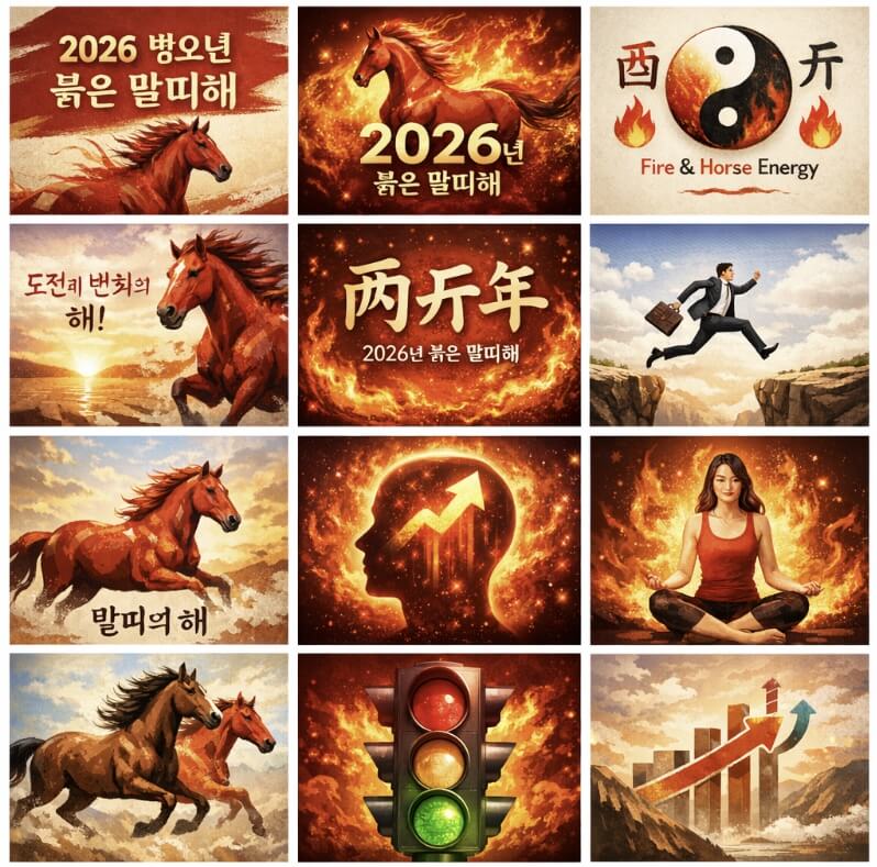 2026년 병오년 붉은 말띠해