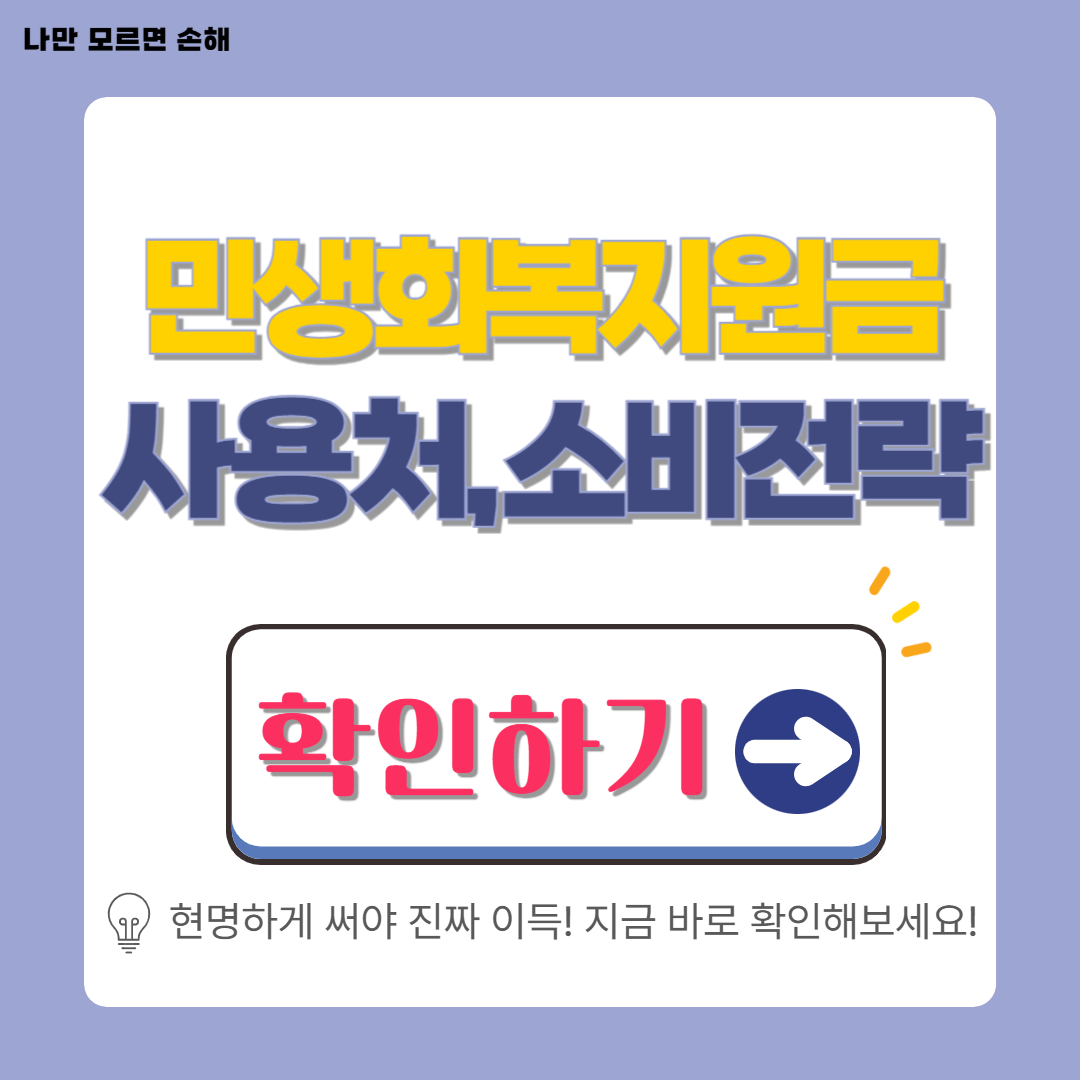 민생회복지원금 사용처와 소비전략